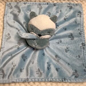 Modern Moments by Gerber Plush Blue Raccoon Lovey Security Blanket Toy